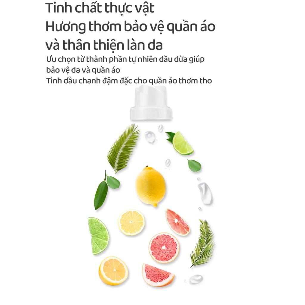 Nước xả giặt xà phòng ddung Hàn Quốc 2 in 1 2000ml, giặt siêu sạch,thân thiện làn da không phai màu.