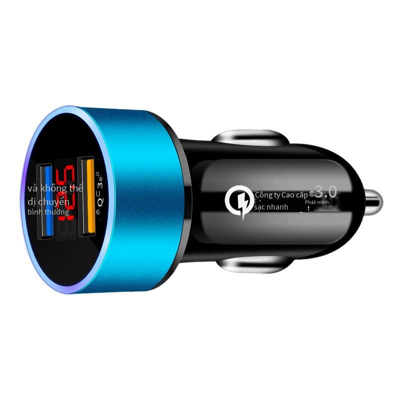 Bộ sạc xe hơi màn hình kỹ thuật số kiểu mới nhất Bộ sạc xe hơi PD Bộ sạc xe hơi kép USB QC3.0 sạc nhanh Bộ sạc xe hơi Type-c Đầu sạc nhanh PD