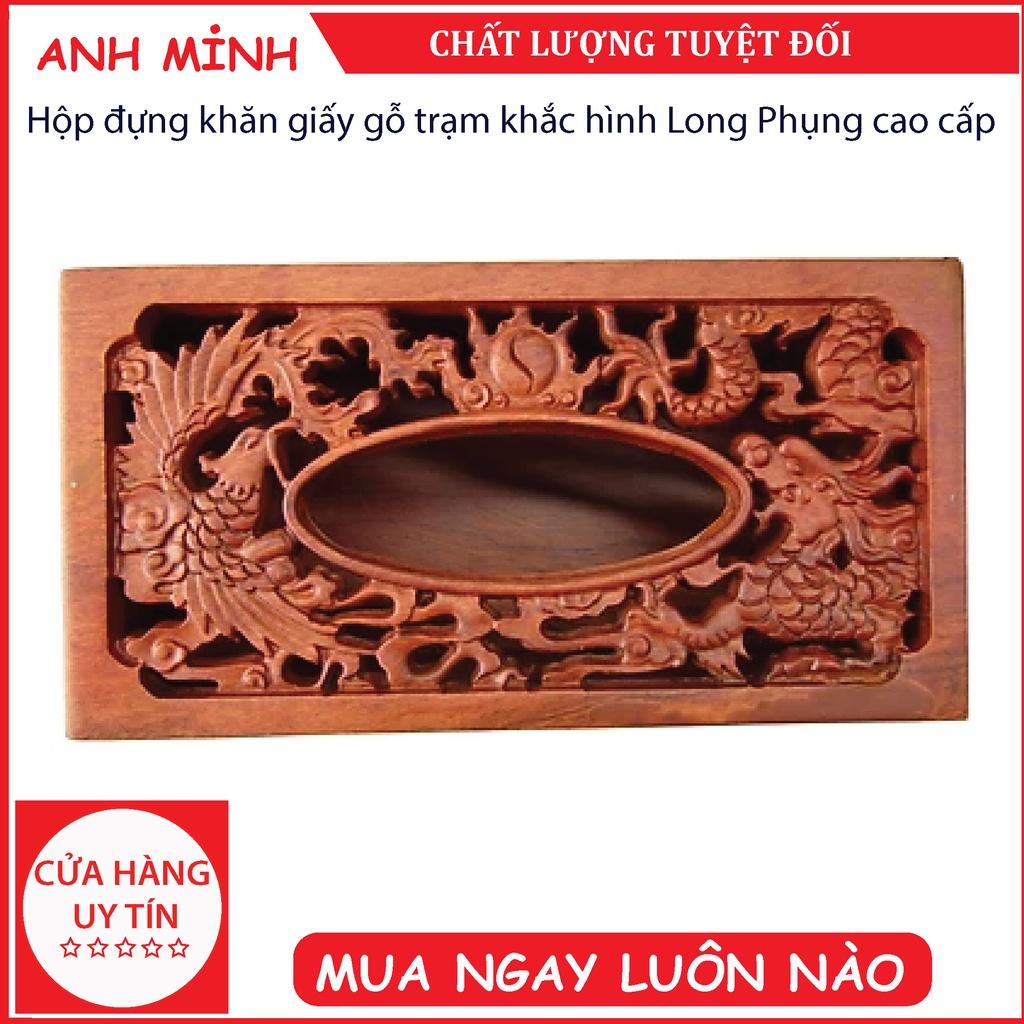 Hộp đựng giấy ăn gỗ cao cấp sang trọng - dụng cụ gia đình Anh Minh