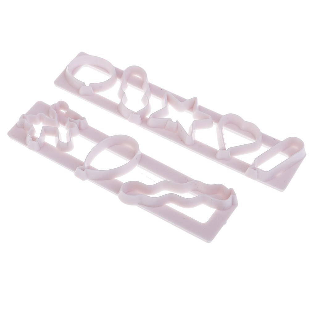 2 Pieces Hollow Plastic Mold Fondant Moulds for Cake Decorating DIY Craft