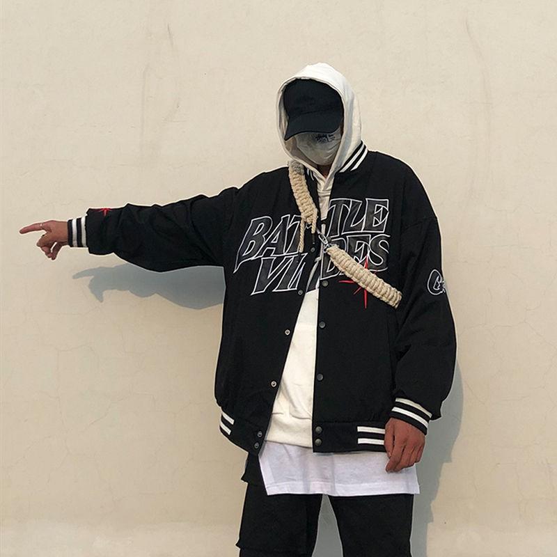 Áo Khoác Nam Nữ Bomber Varsity Jacket Bóng Chày Chữ Phối Da Thêu QCCC Loại 1 E'mer 02