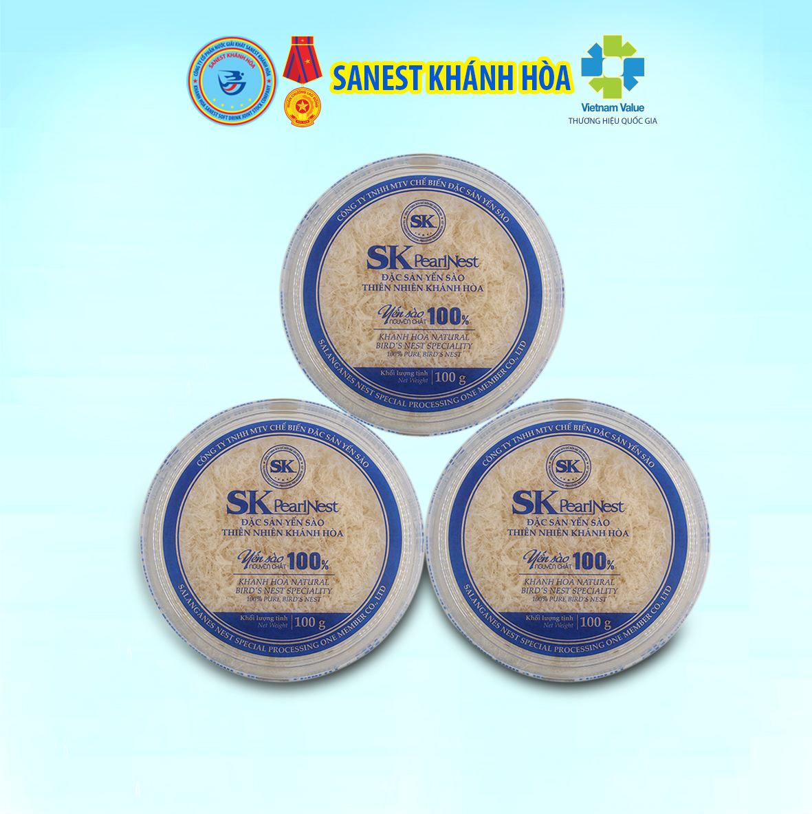 SKPearlNest Khánh Hòa Đặc sản yến sào tinh chế hộp 100g