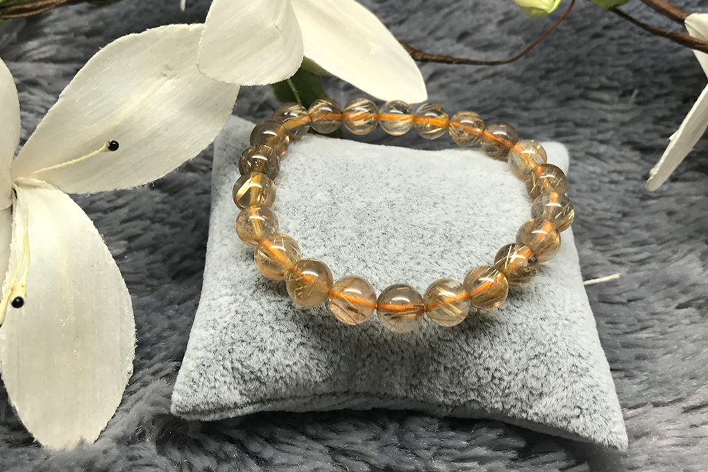 Vòng Đá Thạch Anh Tóc Vàng Ngọc Quý Gemstones TA007