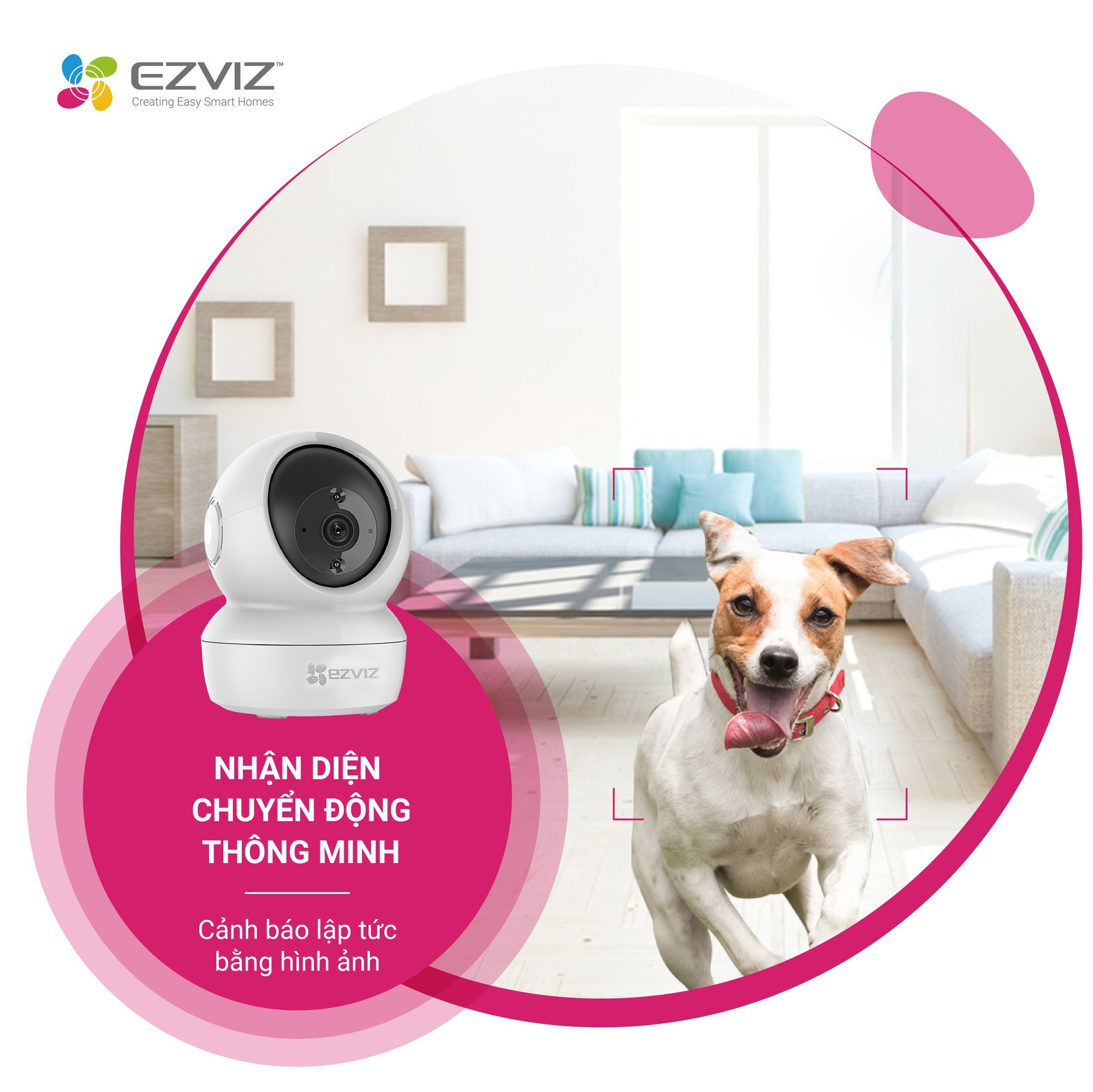 Camera WI-FI EZVIZ C6N-1080P, Smart IR Quan Sát Ban Đêm 10m, Trong Nhà Đàm Thoại 2 Chiều, theo Chuyển Động Thông Minh--Hàng Chính Hãng