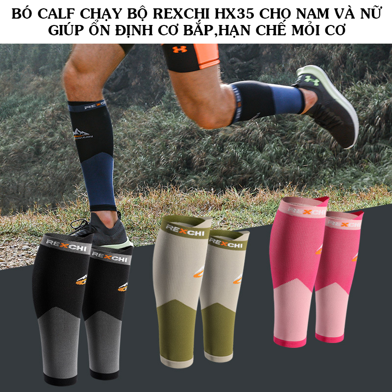 Bó bắp chân chạy bộ,đạp xe Rexchi HX35 cho nam và nữ giúp ổn định cơ,chống mỏi