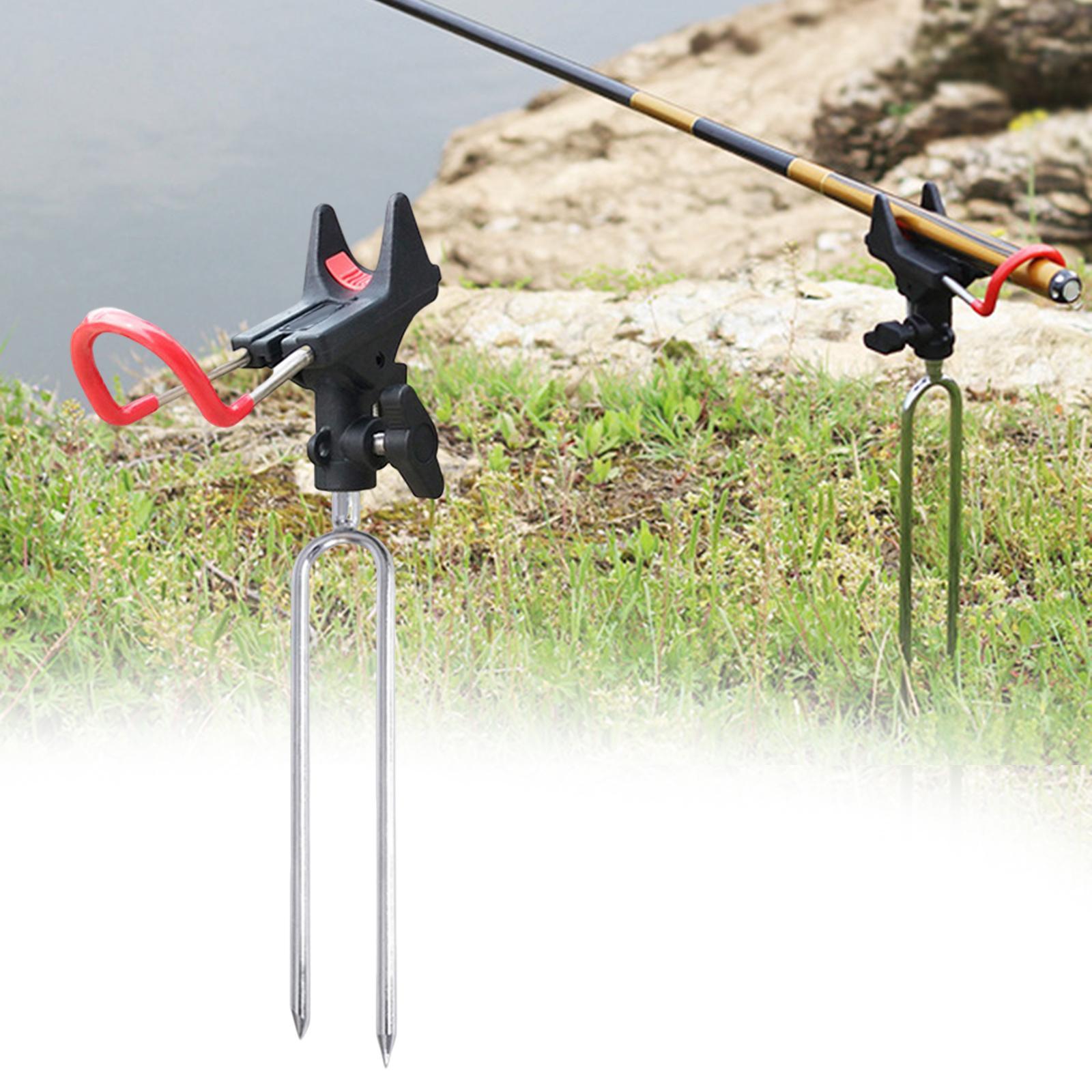 Fishing Rod Holder Support, Fishing Pole Holder, Rod Pole Holder, Portable Bracket Fishing Rod Stand for Lake Beach River Birthday Gift