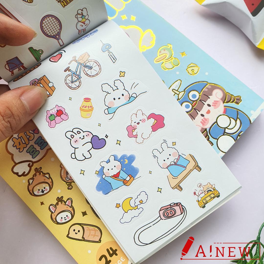 Sổ sticker mini – Hình dán 24 tờ nhiều mẫu