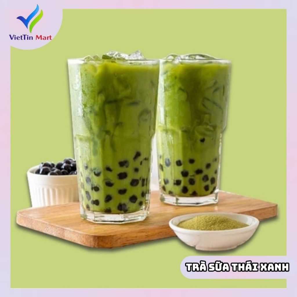 Set Nấu Trà Sữa Thái Xanh Viettin Mart 500Gr