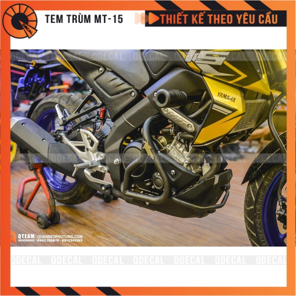 Tem trùm dành cho xe MT15 style sporty đen vàng decal 3 lớp