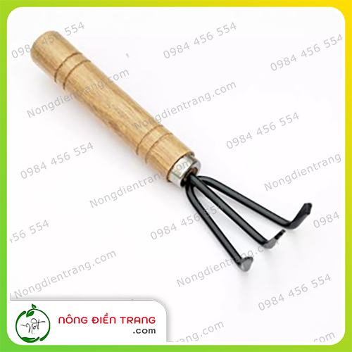 Hình ảnh Bộ 3 Dụng Cụ Làm Vườn Mini Cán Gỗ - Bền, Đẹp, Tiện Lợi VTNN Nông Điền Trang