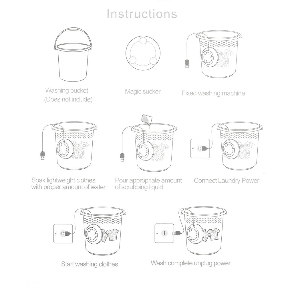 Mini Washing Machine Rotating Ultrasonics Washer Portable Personals Washing Machine Convenient Home Business Travel