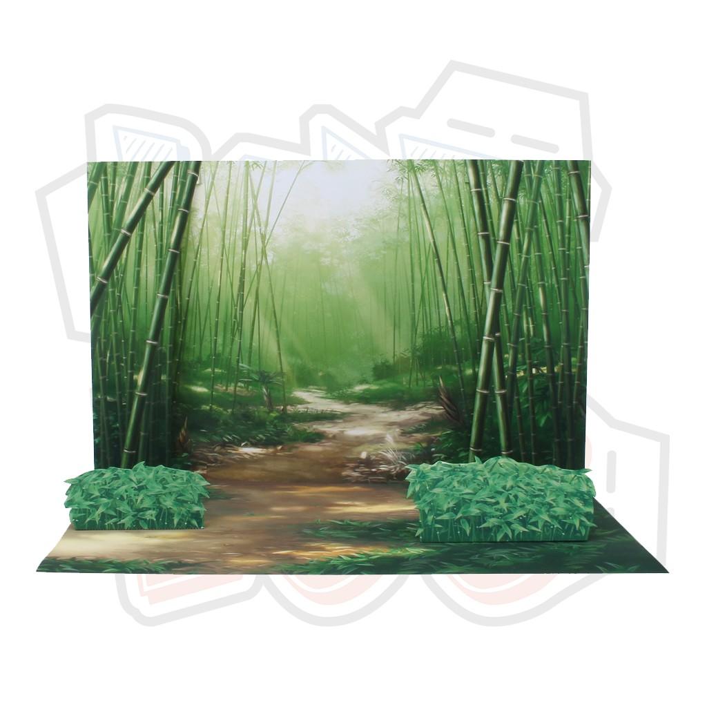 Mô hình giấy Phông nền Rừng tre - In mực thường - Giấy ford A4 250gsm