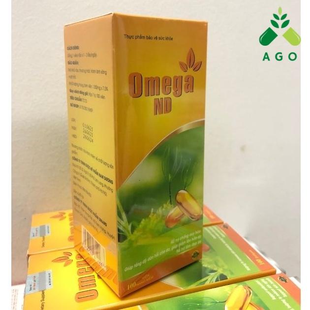 Viên Dầu Cá Omega 3 ND - Bổ Sung Axit Béo Omega 3 (DHA, EPA) Giúp Bổ Não Và Bảo Vệ Tim Mach