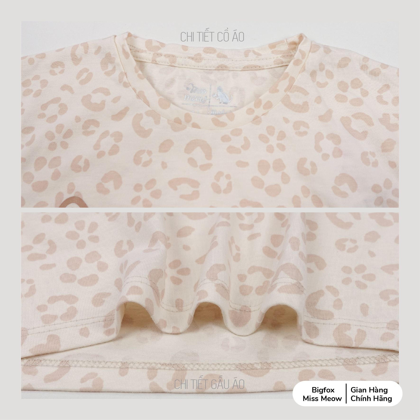 Set bộ cotton bé gái Bigfox Miss Meow size đại cộc tay mix chân váy hè cỡ 3,6,9,11 tuổi 30kg 40kg
