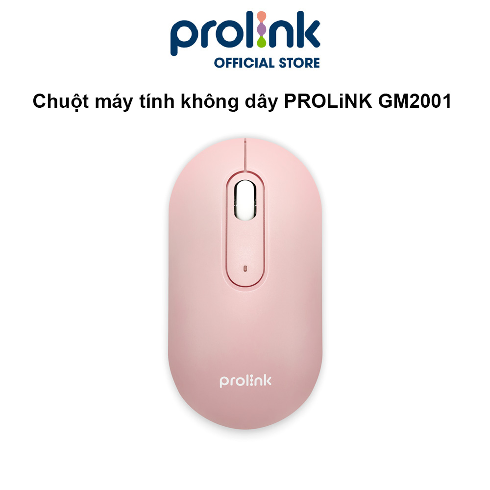 Hình ảnh Chuột máy tính không dây PROLiNK GM2001 chống ồn, kháng khuẩn, độ nhạy cao, tiết kiệm pin dành cho PC, Laptop - Hàng chính hãng