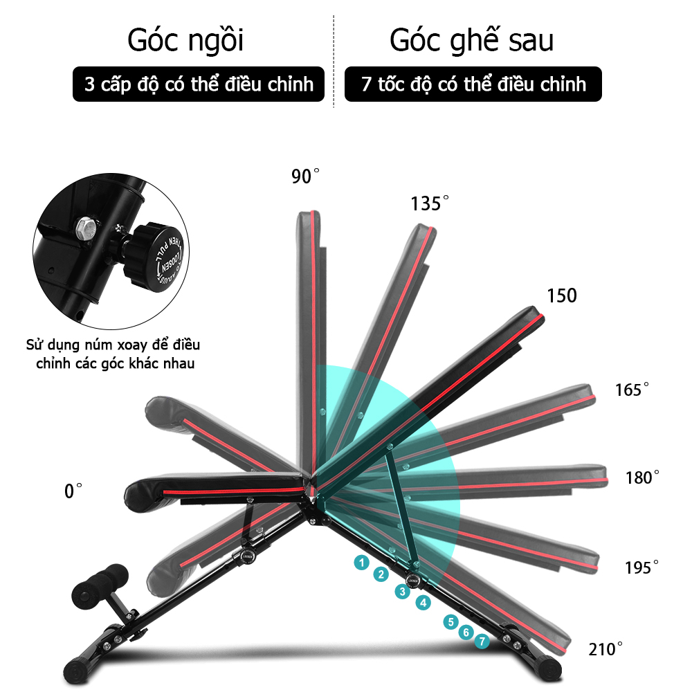 OneTwoFit ghế tập tạ có thể điều chỉnh  thể gập xuống đa chức năng,thích hợp cho bài tập toàn thân