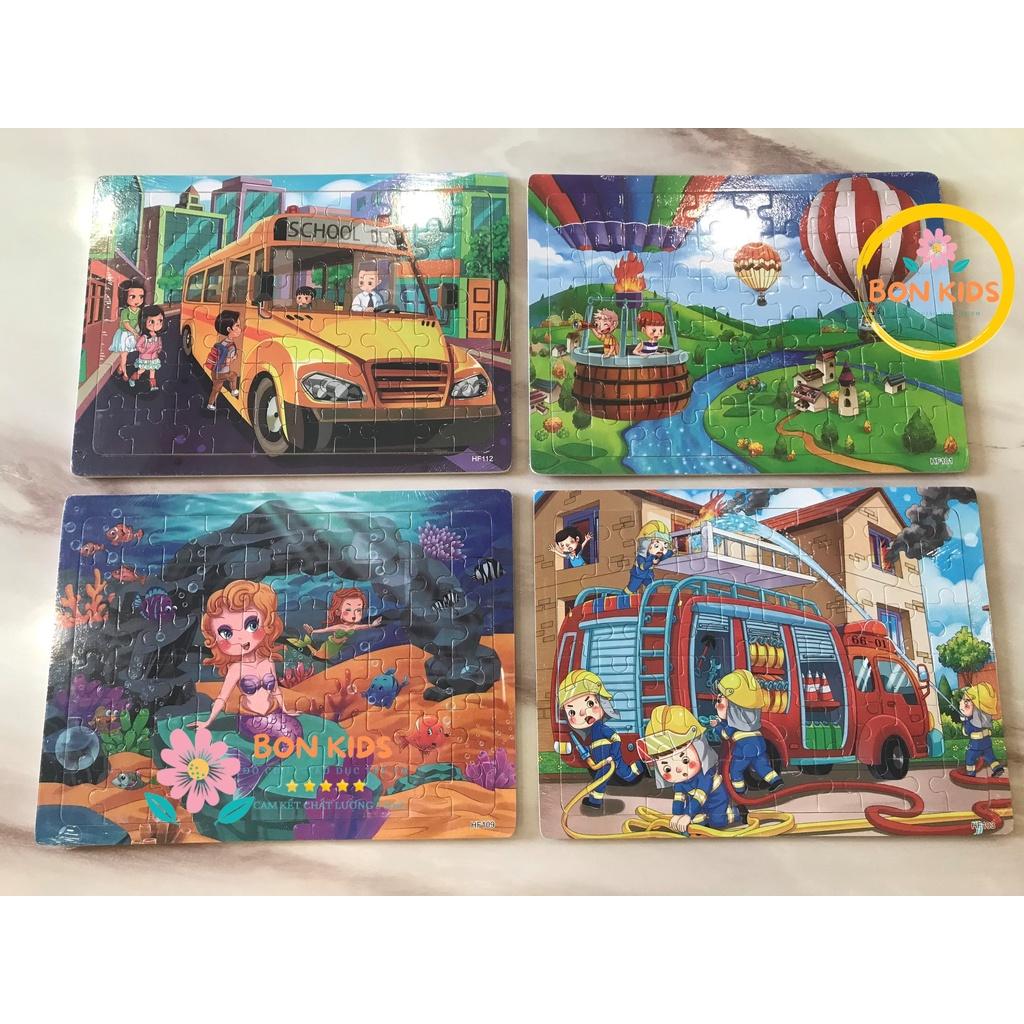 COMBO 5 Tranh xếp hình 60 miếng puzzle - Đồ chơi giáo dục thông minh trẻ em