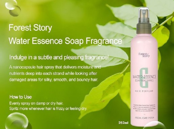 Keo xịt và tạo kiểu tóc hương nước hoa (Hàn Quốc) Welcos Forest Story Water Essence Soap Fragrance 252ml
