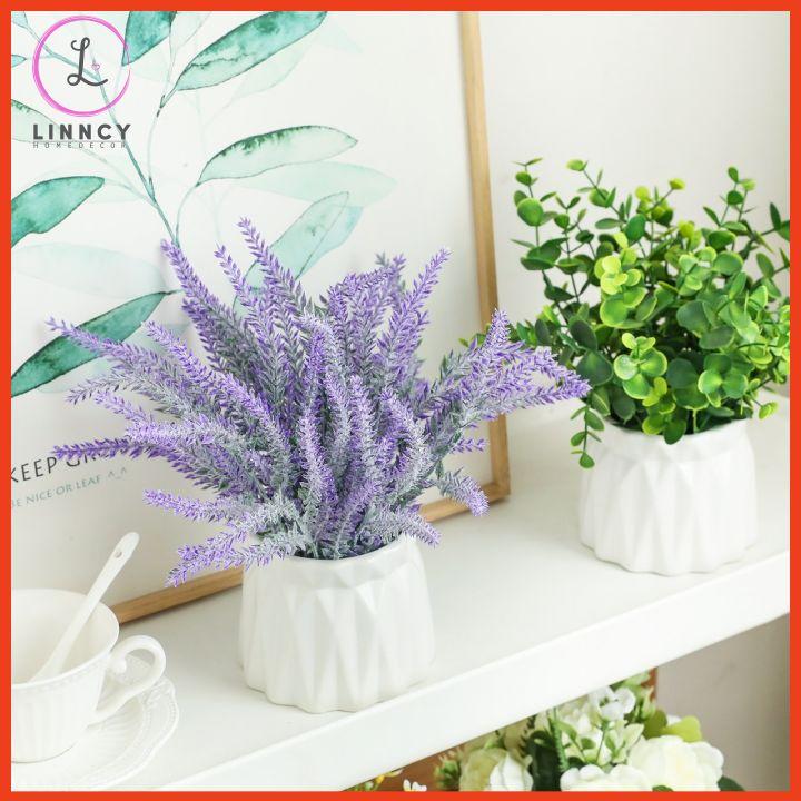 Bình hoa mini để bàn cao 20cm, bình hoa giả trang trí nhà cửa, cửa hàng, văn phòng
