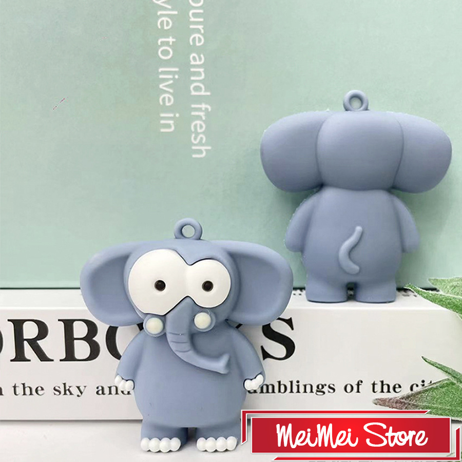 Móc khóa gấu bông, Móc khóa xe máy hình con vật cute, cực đáng yêu