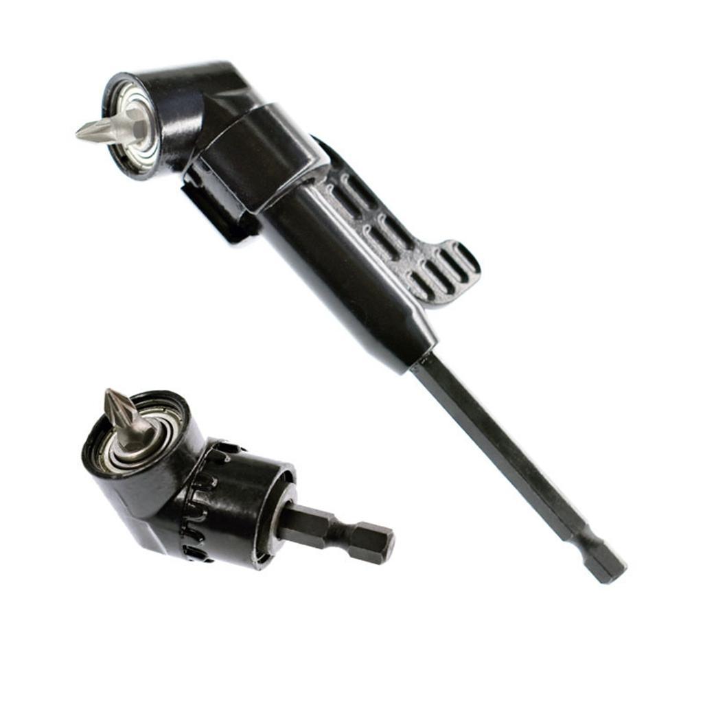 2x Black Drill Bit Holder Magnetic Bit Angled Bit Extension Electric Drills