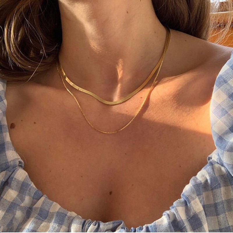 Vòng cổ choker nhiều lớp thời trang Hàn Quốc đơn giản