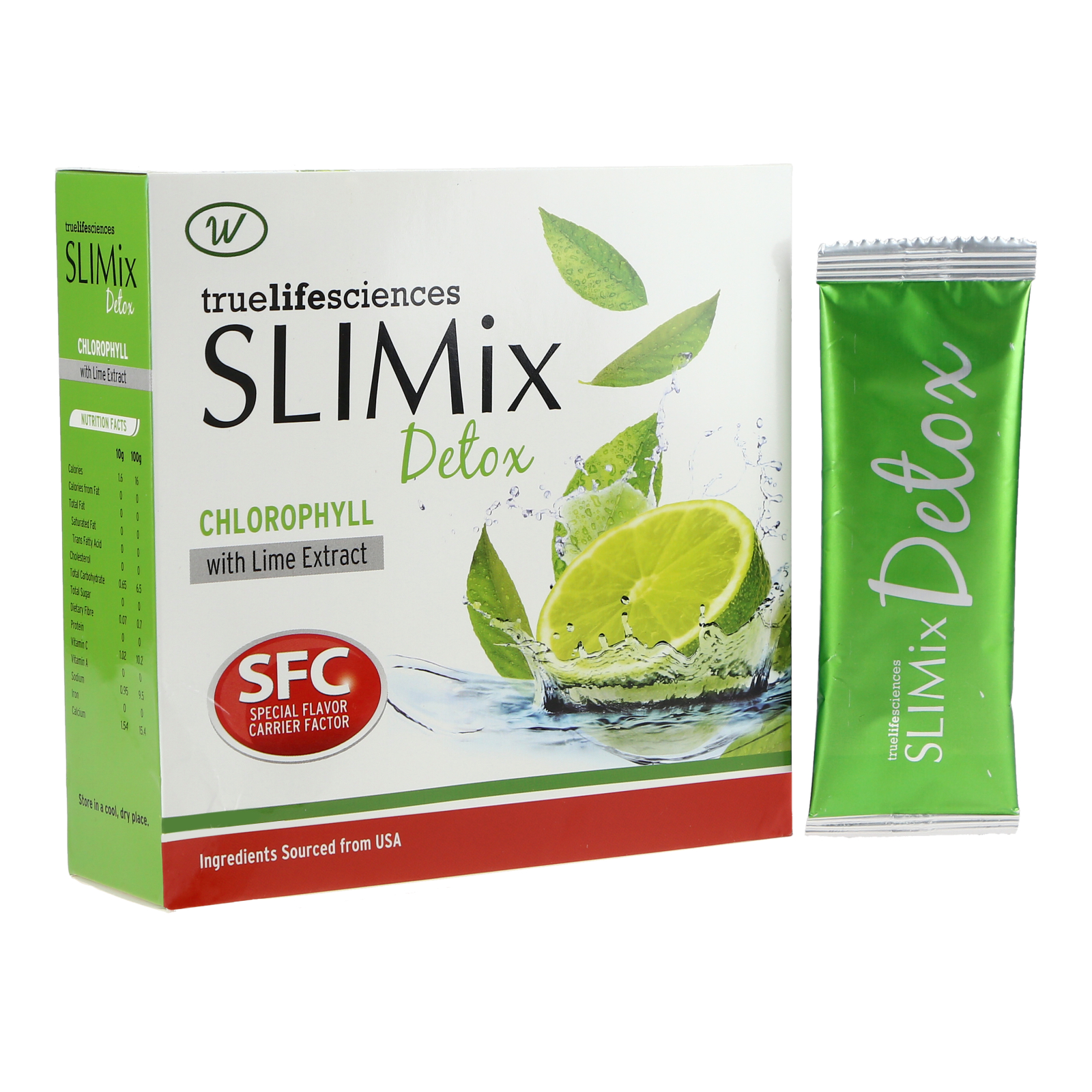 Thức uống Truelifesciences SLIMix Detox hoàn toàn tự nhiên giúp thanh nhiệt, giảm cân và giải độc cơ thể (Hộp 10 gói x 10g)