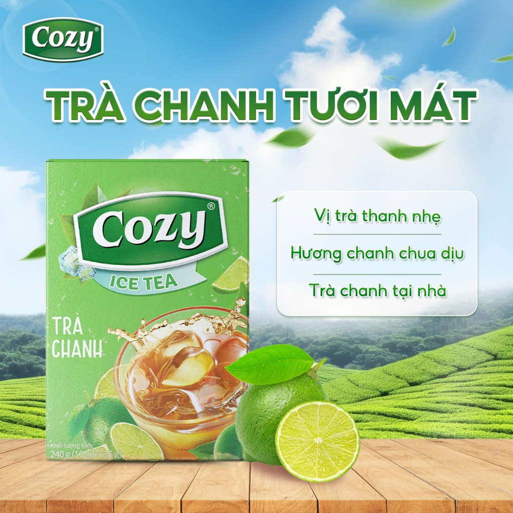Cozy Icetea Chanh 16 gói x 15g Hộp