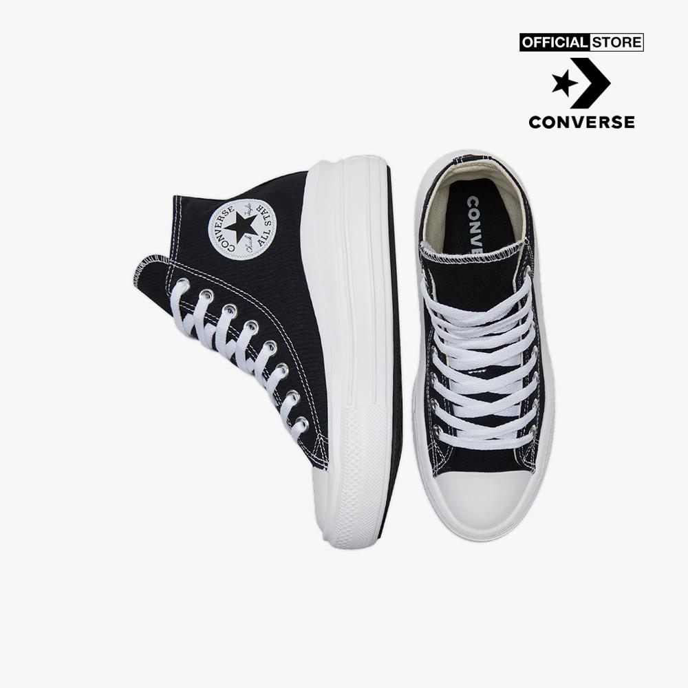 CONVERSE - Giày sneakers nữ cổ cao Chuck Taylor All Star Move 568497C-0000_BLACK