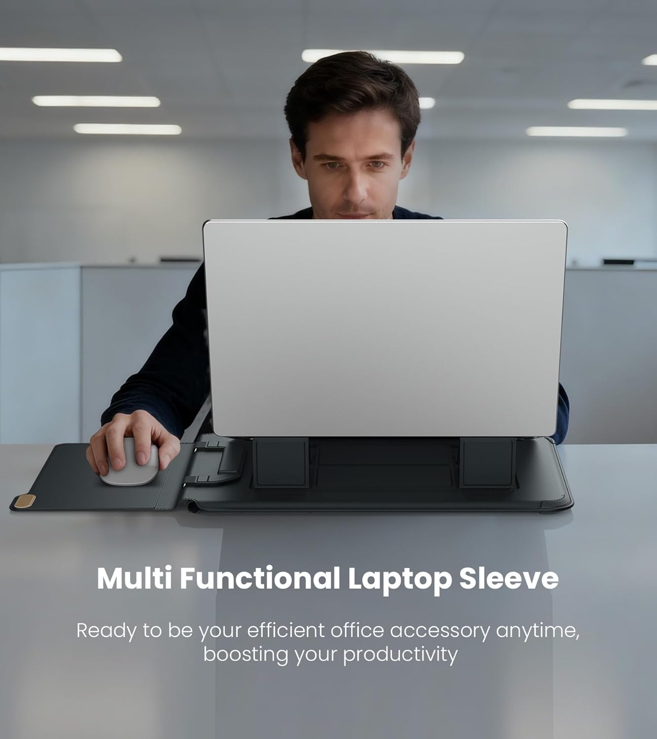 Bao da Nillkin Versatile Pro có giá đỡ và tấm lót chuột cho Laptop 14inch 16inch Macbook Air Pro/Surface/HP/Dell - Hàng Chính Hãng