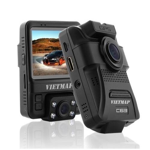 Camera Hành Trình Ô Tô Xe Hơi VIETMAP C63 - Ghi Hình Cùng Lúc Trước Sau Và Trong Xe, BH 12 Tháng