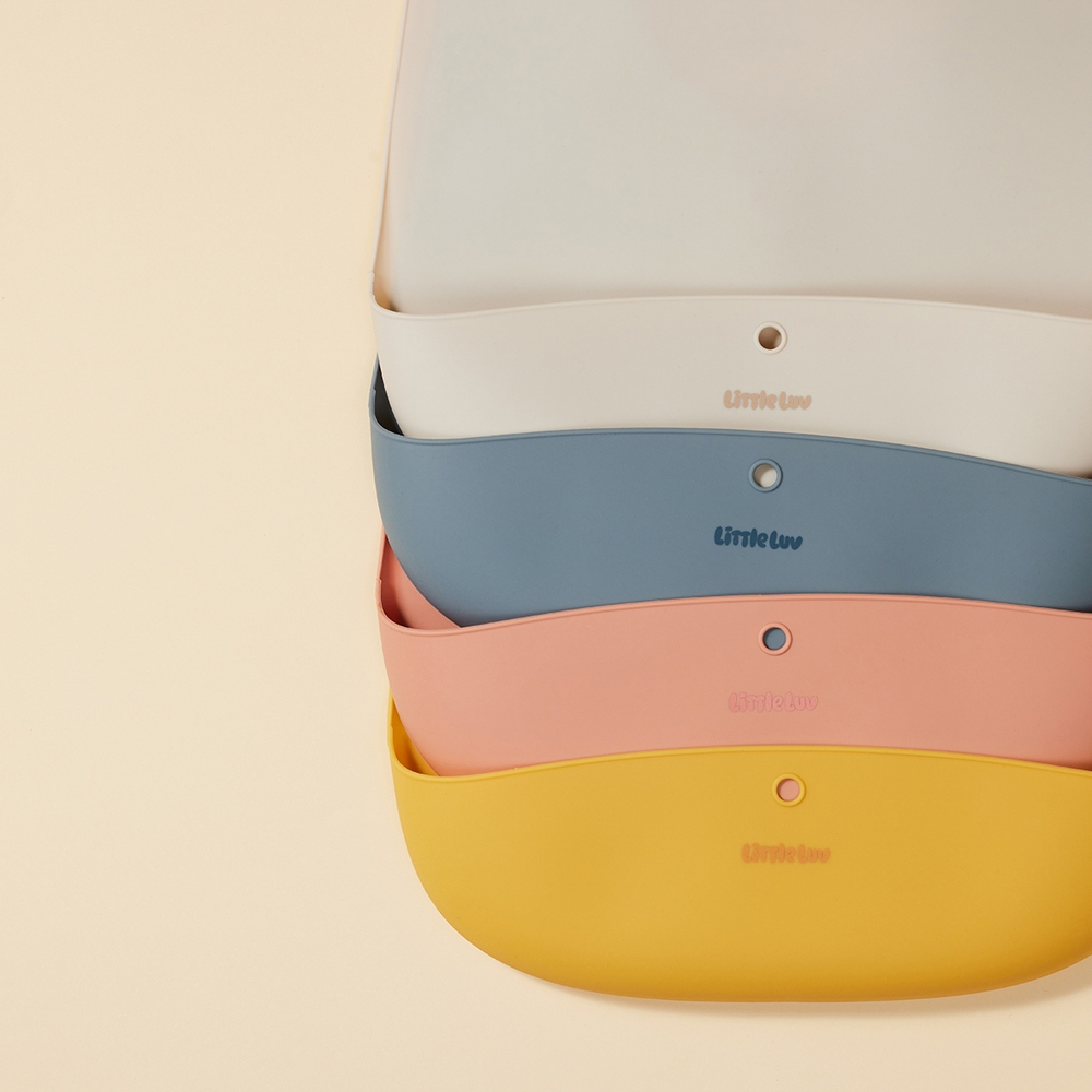 Yếm Ăn Dặm Cho Bé LocknLock Little Luv Silicone Feeding LBB430, Hàng Chính Hãng, Gấp Gọn - JoyMall