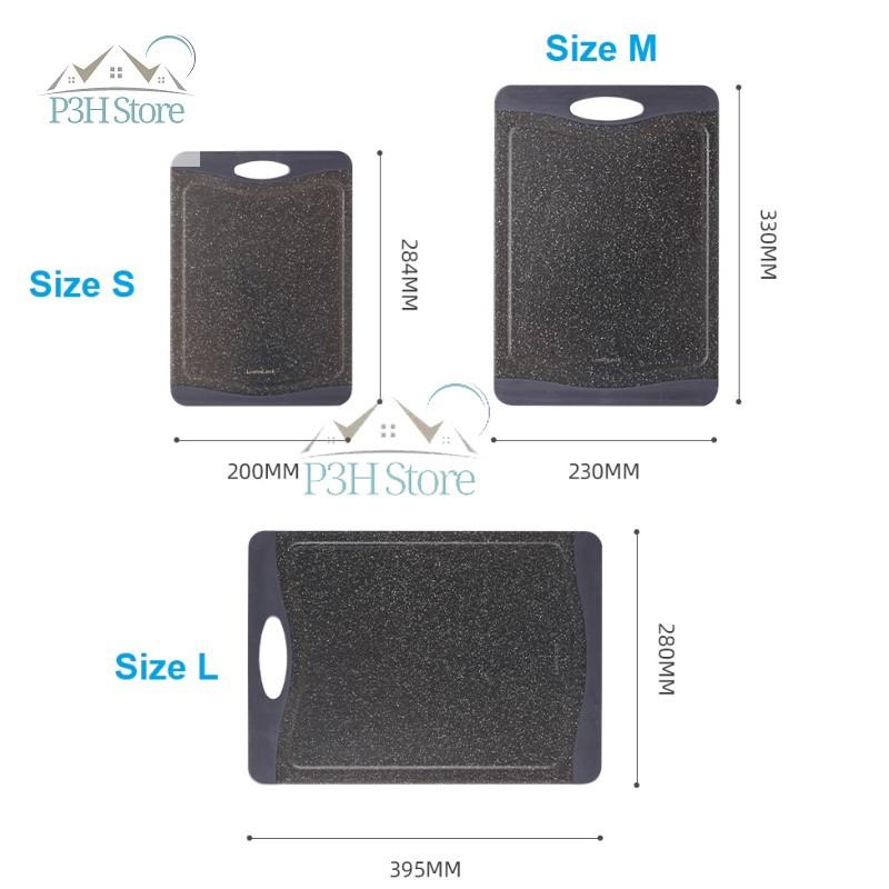 Thớt nhựa kháng khuẩn Lock&Lock Black Marble 3 size CKD006 CKD007 CKD008 CKD009S2- Màu đen