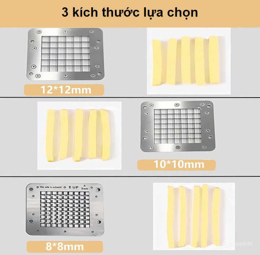 Máy cắt khoai tây, khoai lang và các loại củ kiểu Pháp - Chuyên nghiệp. Thương hiệu Mỹ cao cấp Septree - T1000. HÀNG CHÍNH HÃNG