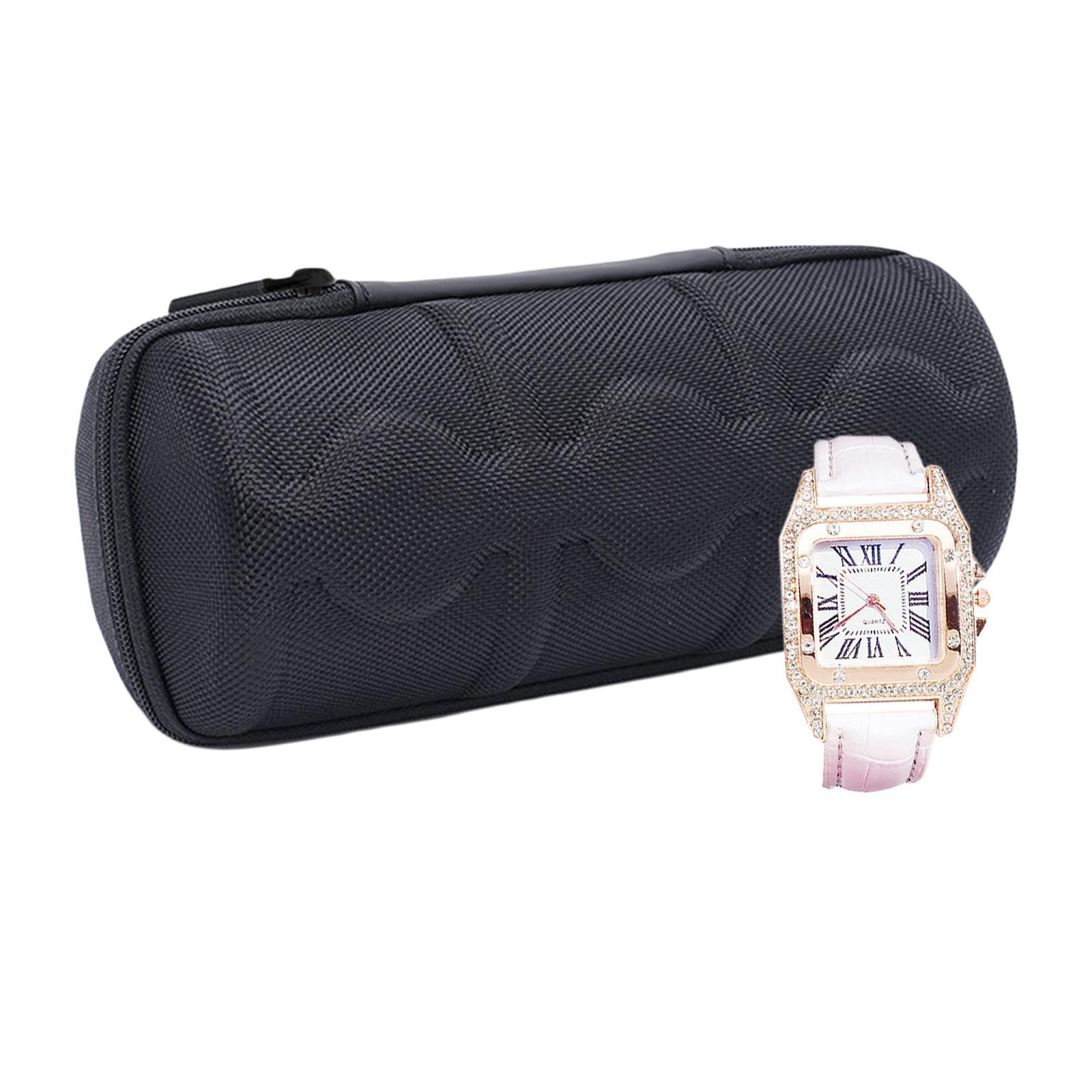 3 Slots Watch Roll Travel Case Watch Display Holder Organizer Portable Anti-fall