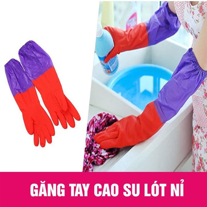 Găng Tay Rửa Bát Lót Nỉ