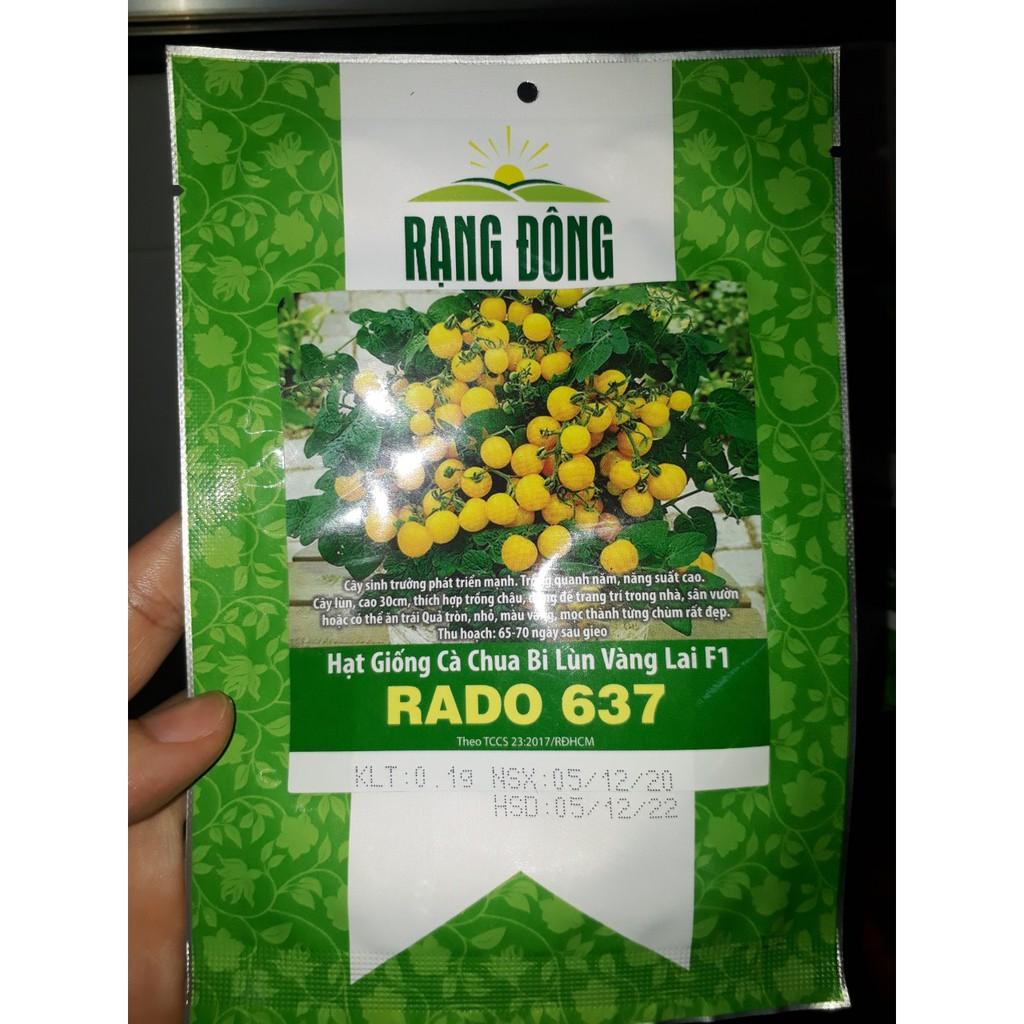 Hạt giống cà chua lùn đỏ/ vàng lai f1, đóng gói 0.1gr