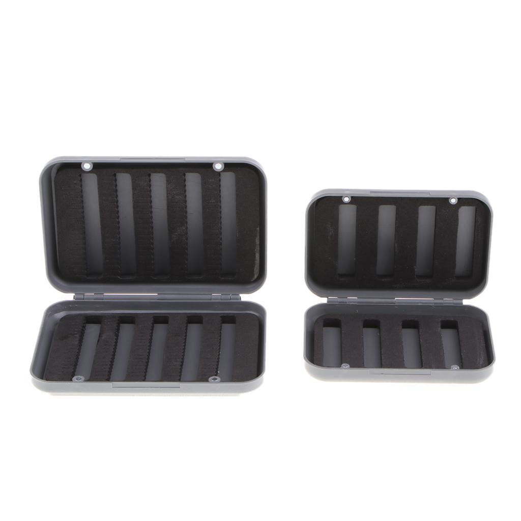 2x Double Sides Fly Fishing Tackle Storage Box Pouch Kits Holder Box