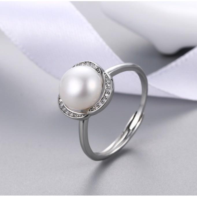 Nhẫn Bạc S925 Viền Đá Trẻ Trung - Trường Thịnh Ngọc Trai