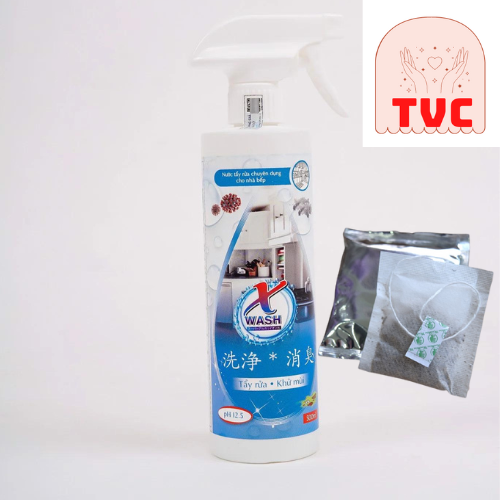 Xwash For Kitchen Chai 500ml - Vệ Sinh Không Hóa Chất - Đánh Bay Dầu Mỡ - An Toàn Hiệu Quả, Tặng Kèm 1 Gói Trà Túi Lọc Wonmon