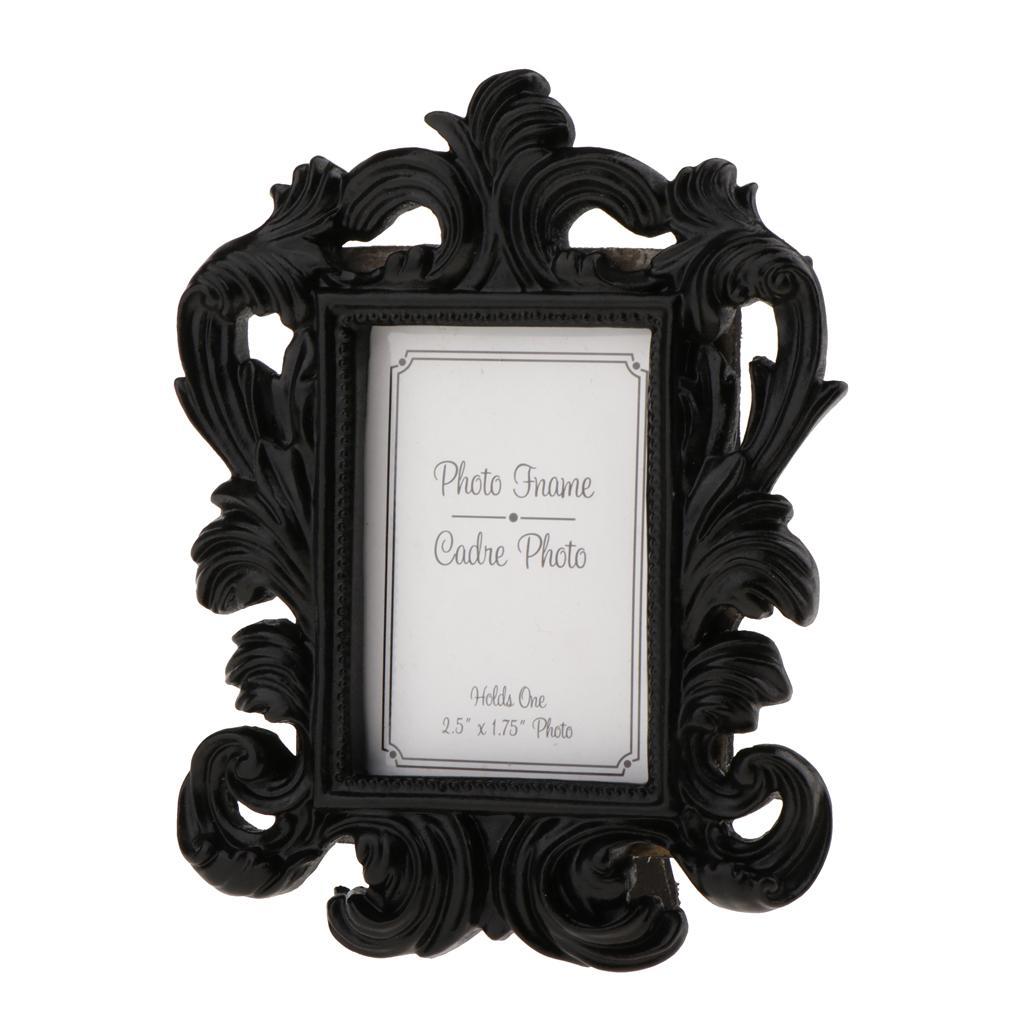 2-10pack Vintage Resin Photo Frame Picture Holder Home Table Decoration Black