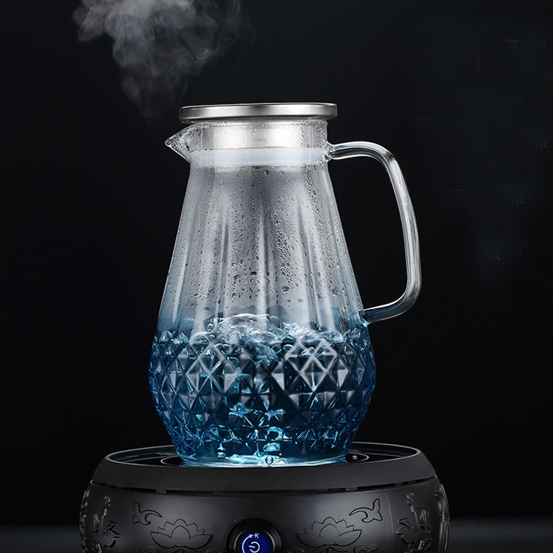 Bình Nước Thủy Tinh 1500ml và 4 Ly 300ml