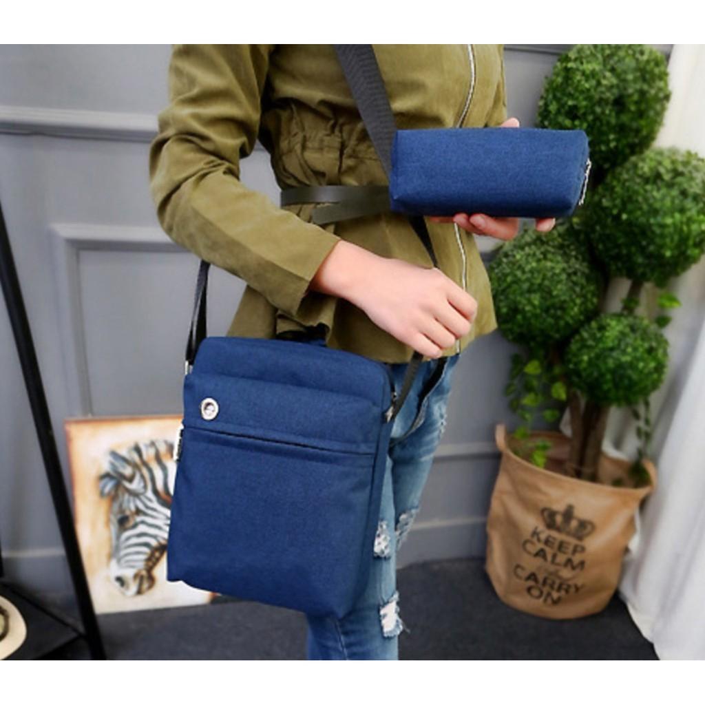 TÚI ĐEO CHÉO ĐỰNG IPAD KÈM VÍ 2 MÀU