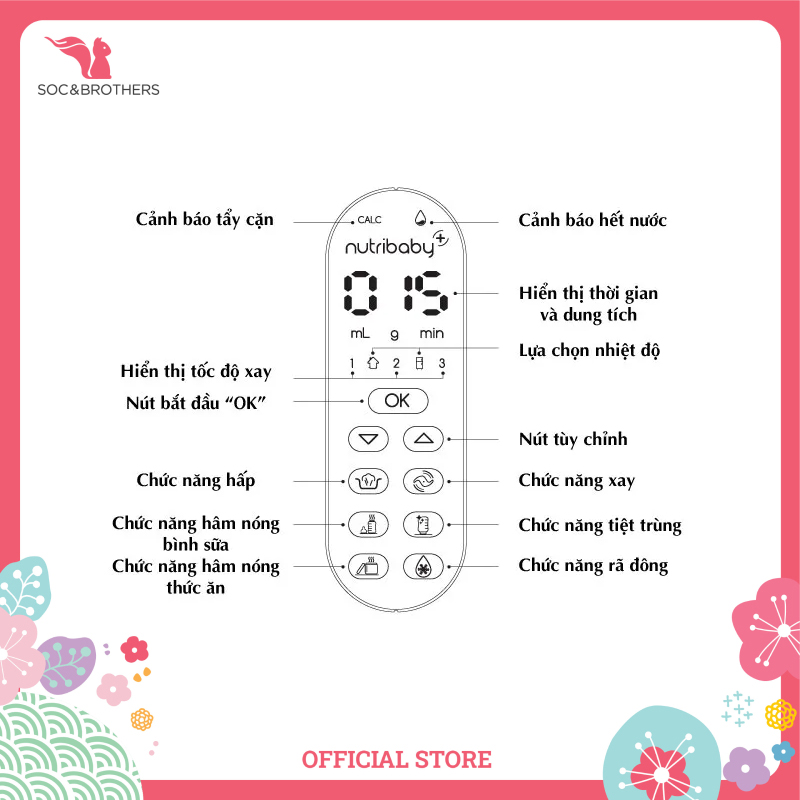 Máy xay hấp đa năng Nutribaby Plus 5in1 Babymoov