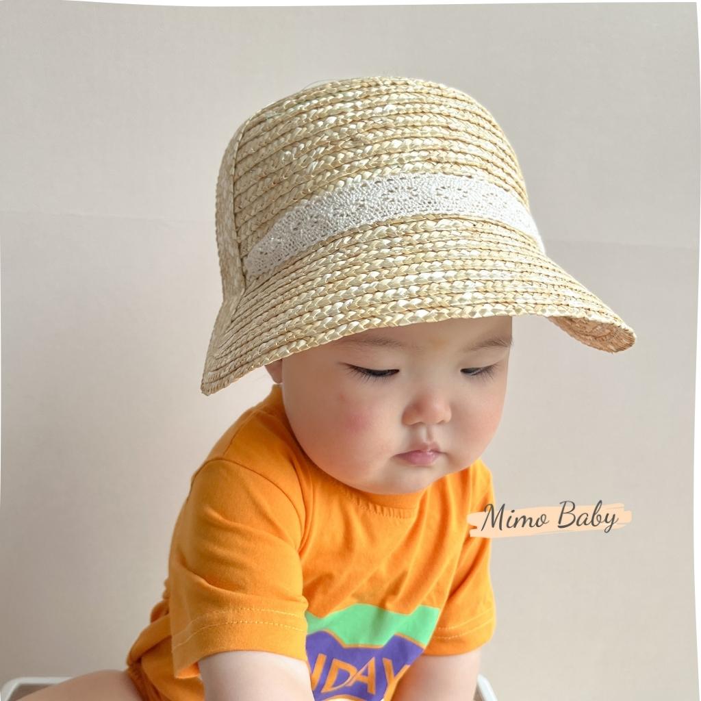 Mũ cói nửa đầu buộc dây phong cách hàn quốc đáng yêu cho bé MH158 Mimo Baby