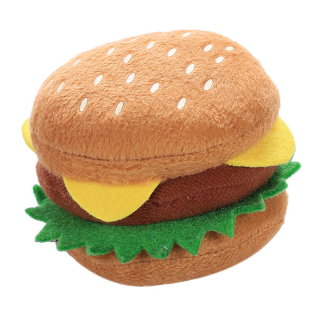 3 Chó Hamburger Nhai Đồ Chơi Squeaky Sang Trọng Đồ Chơi Chó Chó Mọc Răng Sạch Đồ Chơi