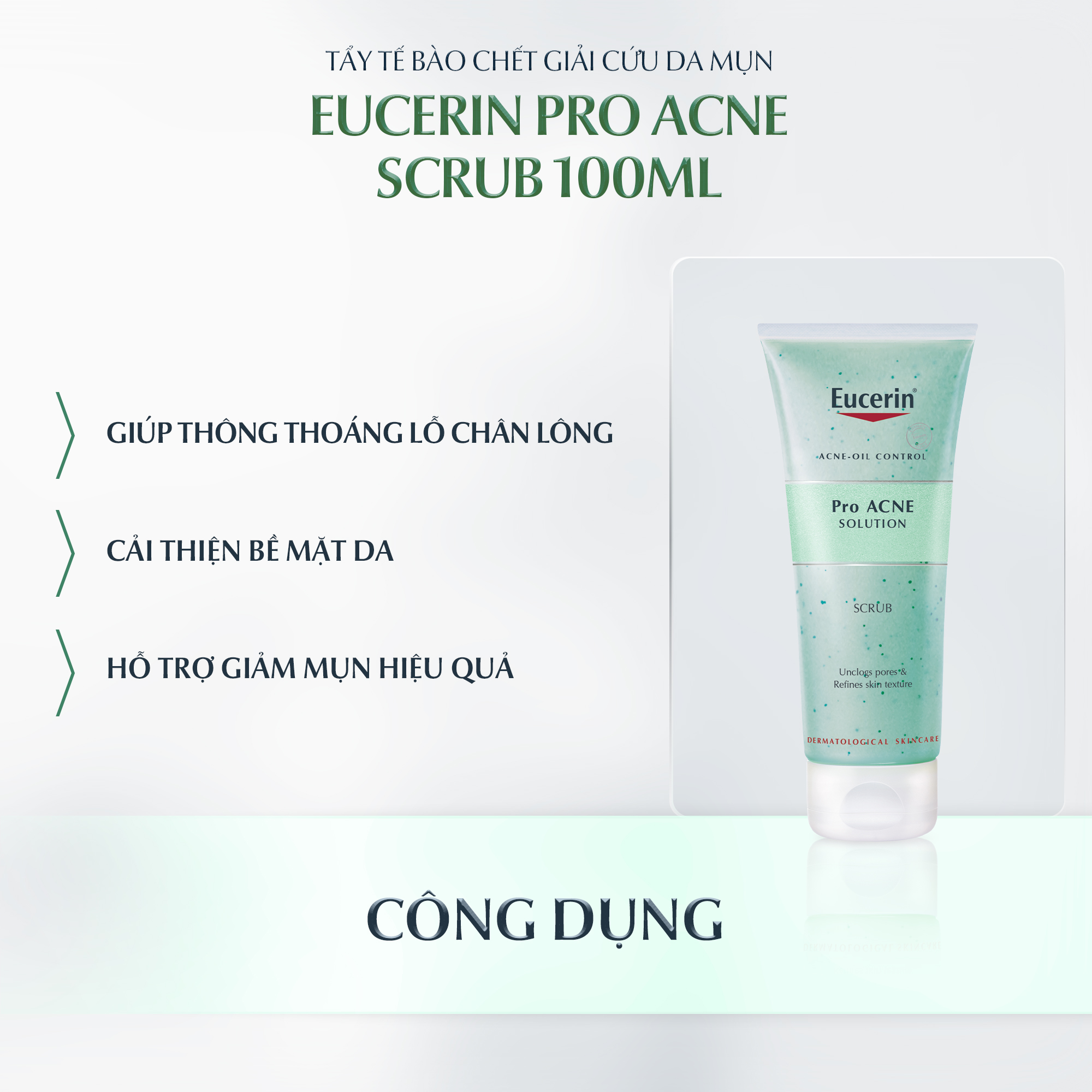 Tẩy tế bào chết ngăn ngừa mụn Eucerin Pro Acne Scrub 100ml