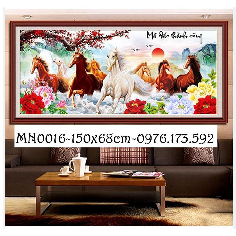 Tranh thêu chữ thập Mã Đáo Thành Công MN0016-150x68cm