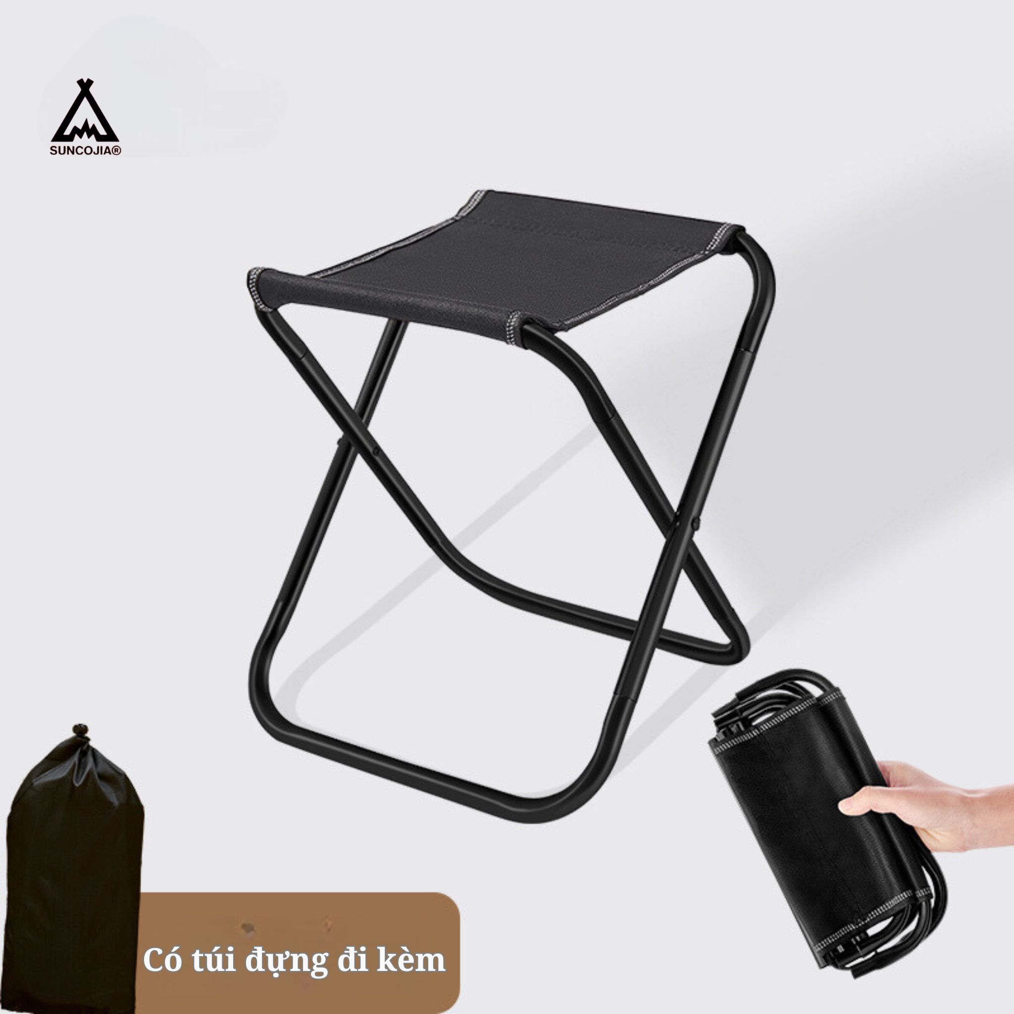 Ghế xếp Suncojia dễ cất giữ, tiện lợi cắm trại, ghế câu cá, ghế bỏ túi