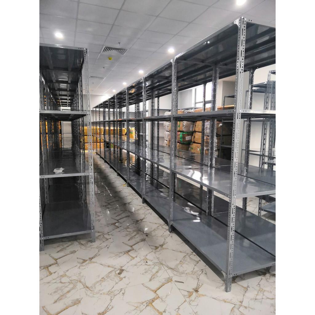 Kệ sắt V lỗ đa năng 4 tầng KT : Dài 1 mét, Rộng 0,4 mét, cao 1.5 mét